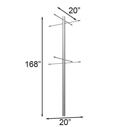 Wild Bird Lover's Purple Martin Aluminum Pole for 8 Gourds - BIRDLOVER