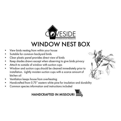 Window Nest Box - BIRDLOVER