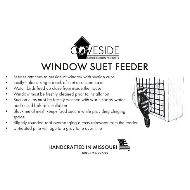 Window Suet Feeder - BIRDLOVER