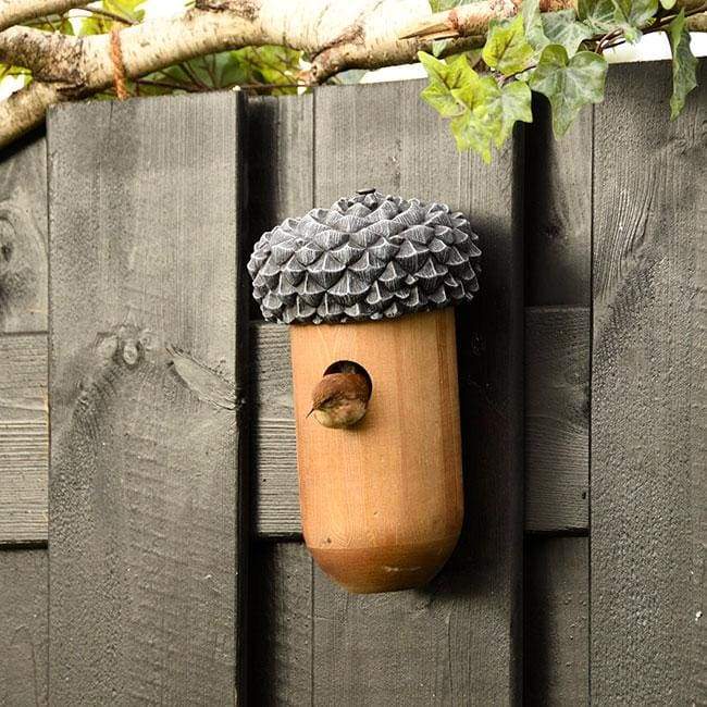 Wooden Acorn Bird House